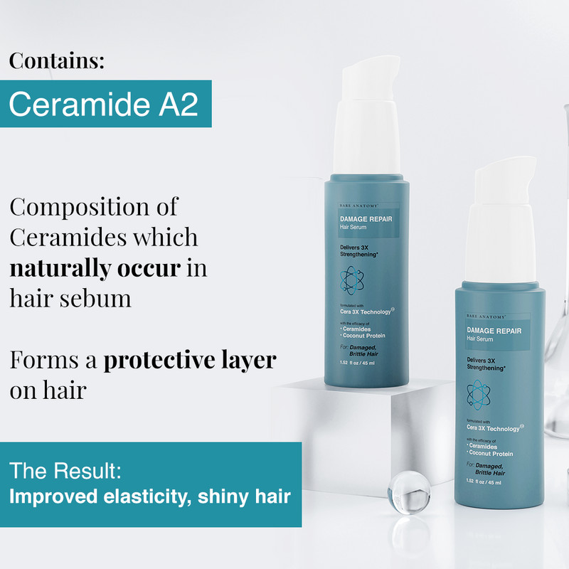 Bare Anatomy Damage Repair Hair Serum, Cera3x Technology | 3x Hair Strengthening
