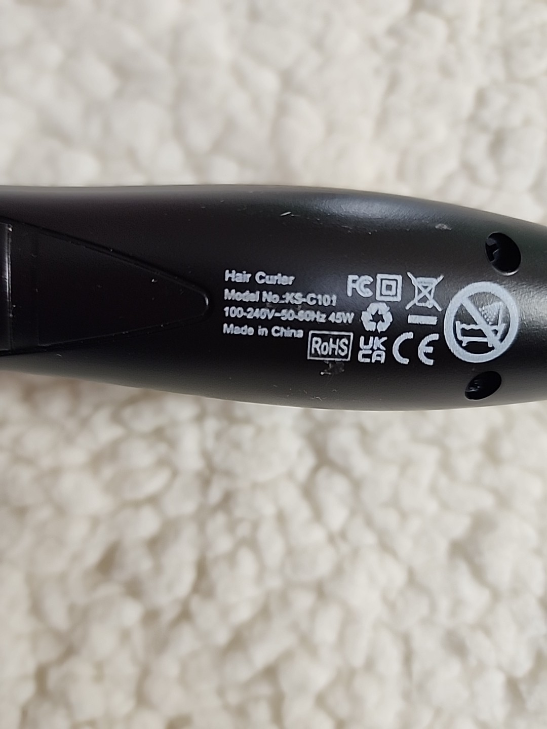 Hair Curler Model NO kS C101 240 V 60 HZ 45W CHINA