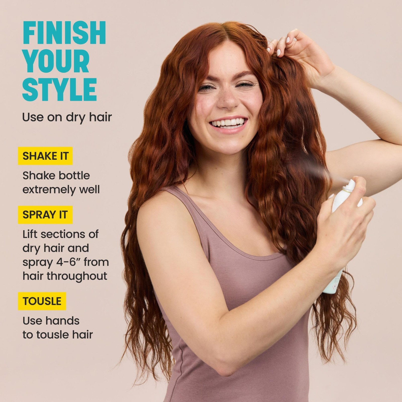 3-in-1 Finishing Spray for Hair – Adds Texture, Amplifies Volume & Refreshes – A