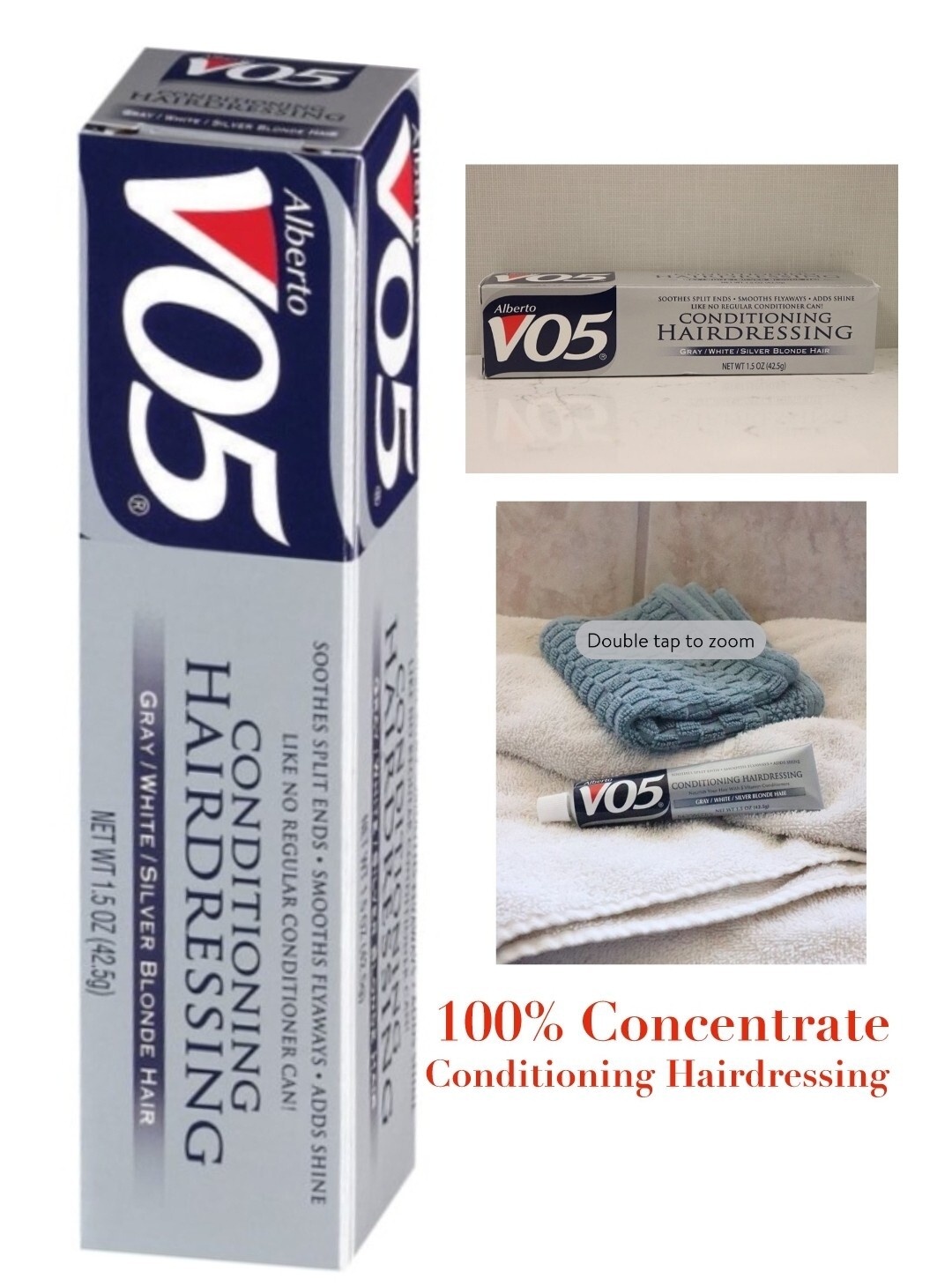 Alberto Vo5 CONCENTE Conditioning Hairdressing Gray White Silver Blonde Hair PK