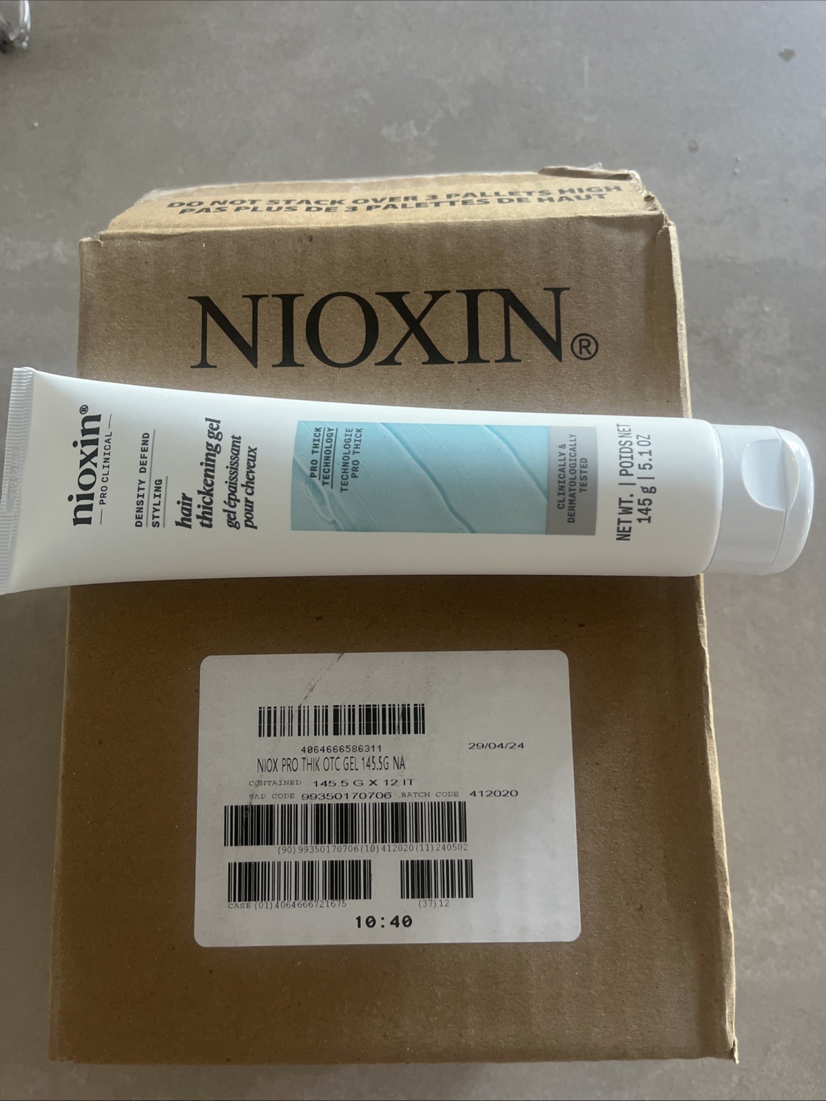 12 Pk NIOXIN 3D Styling thickening Gel 5.1 oz (12 pack)