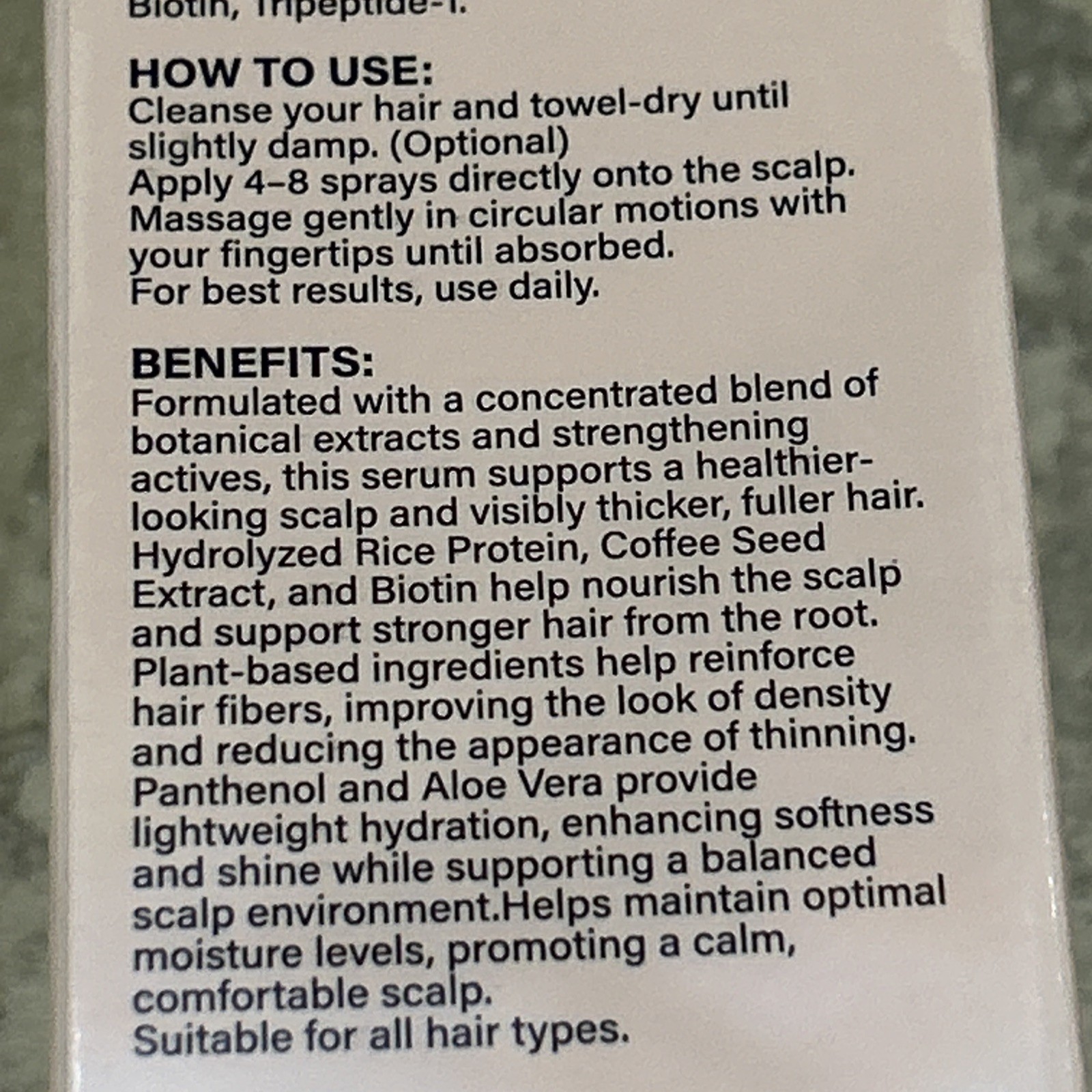 ZEPHTA H-Regrow 2.0 Rice Nutri Spray For Thinning Hair & Hair Loss (Exp 12/2028)