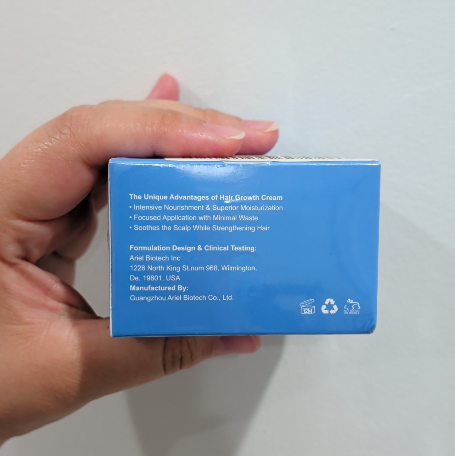 GLEMME Minoxidil 5% Hair Regrowth Treatment w/ Biotin Cream 3.5 oz