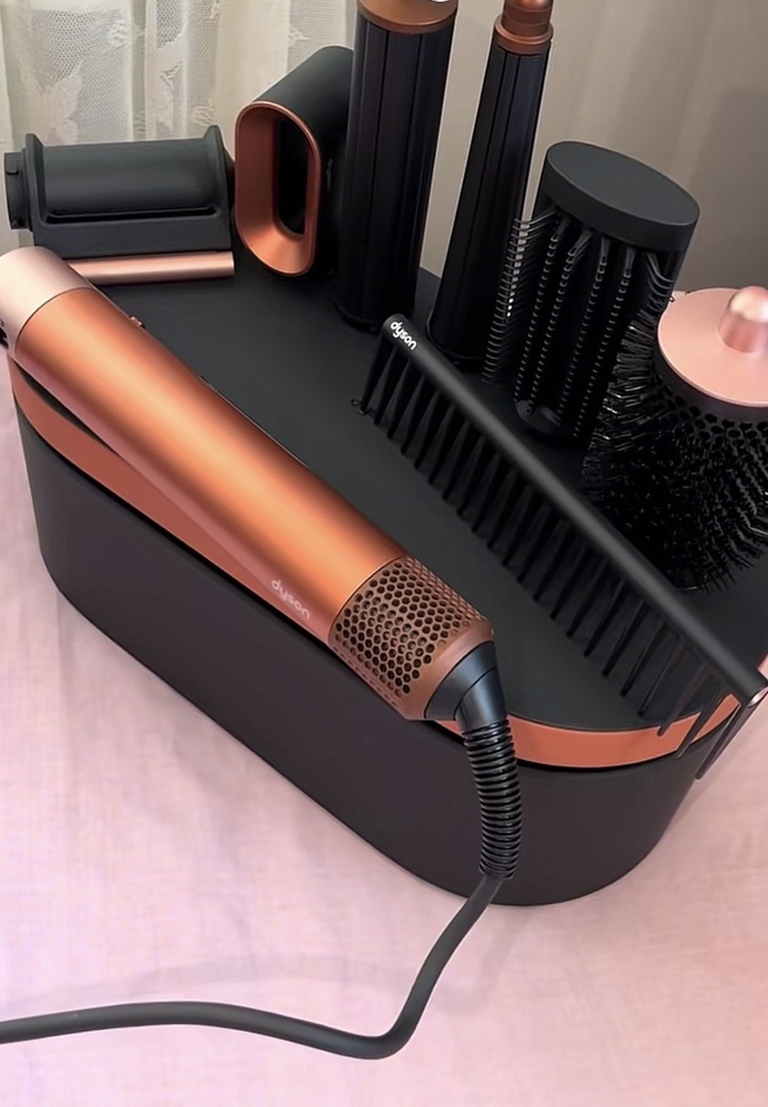 Dyson Airwrap Multi-Styler HS05 Rose Gold/Black 1.2in Barrel w/ Case