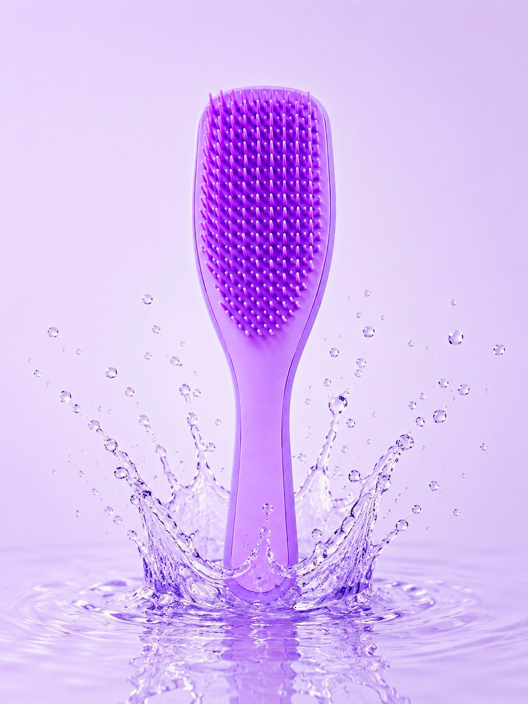 SherlGlow Purple Paddle Detangling Brush for All Hair Types, 9 in Plastic