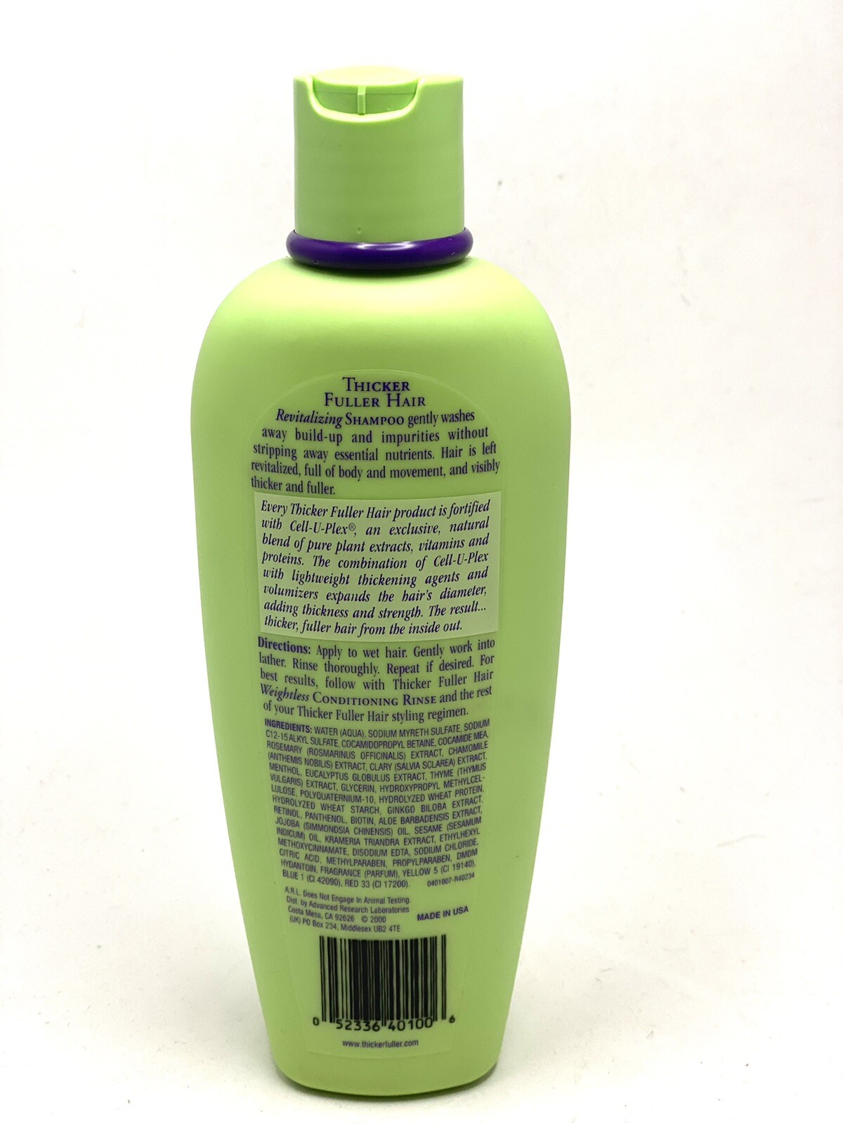 Thicker Fuller Hair Cell U Plex 12 Fl.oz Revitalizing Shampoo To Any Hair Type