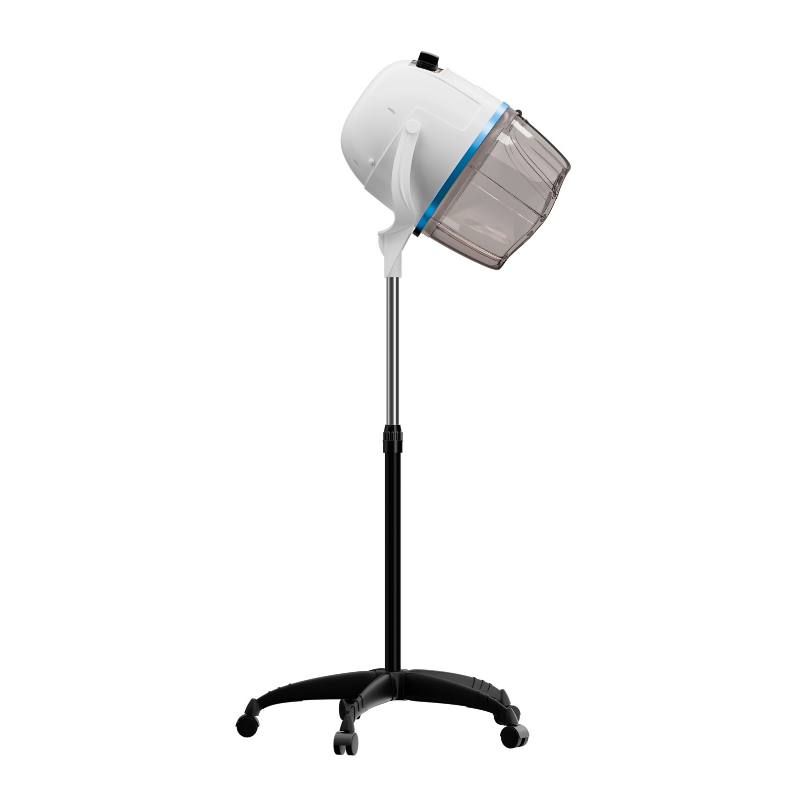 Stand Up Hair Dryer 1300W Adjustable Floor Hooded Bonnet Hair Dryer Wheel White