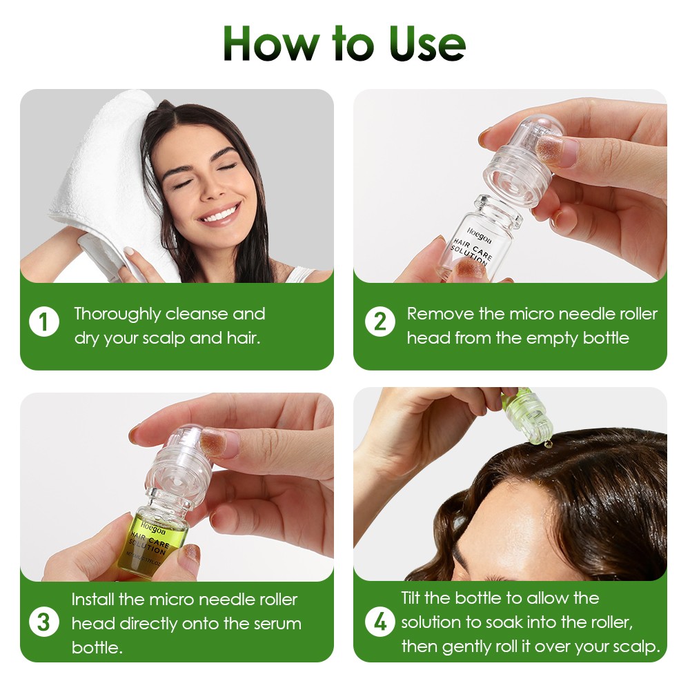 8PCS/SET MICRONEEDLE Hair Regrowth System, Advanced Hair Treatment Ginseng Serum