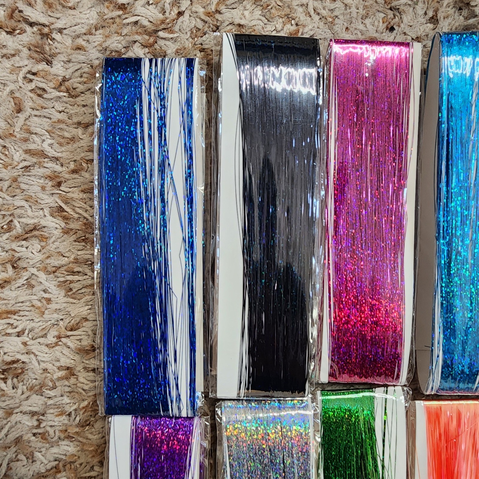 Unbranded Hair Tinsel Set Womens OS Multicolor 10 Pack Sparkle Strands Accessory