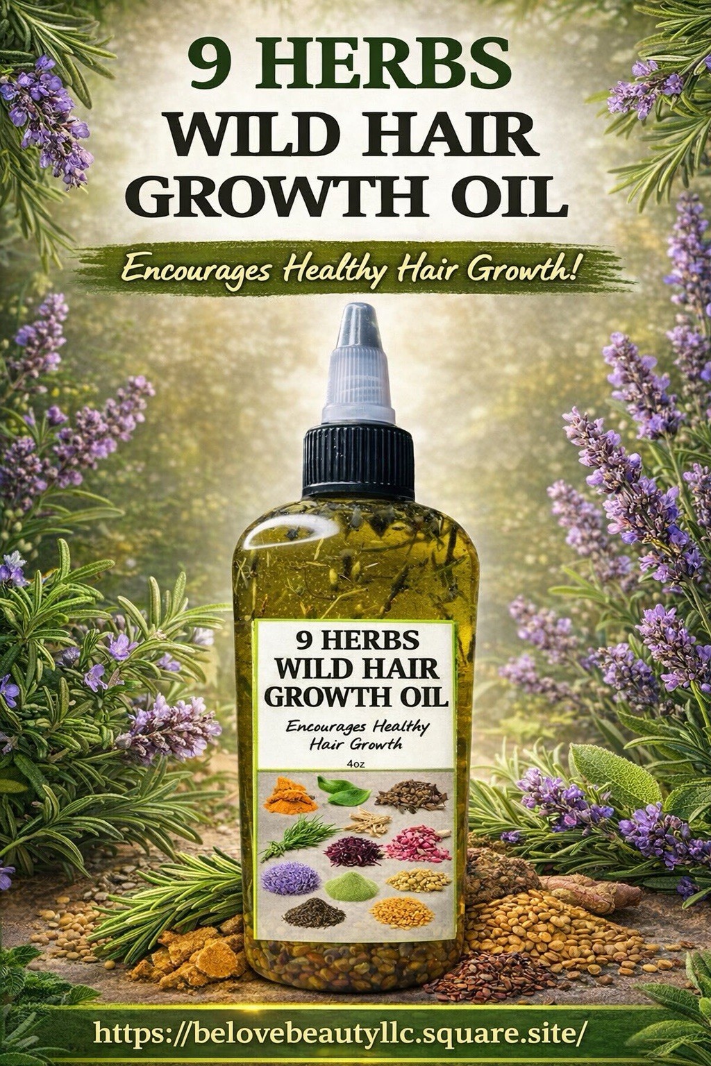 POWERFUL HAIR GROWTH OIL 4oz 100% NATURAL INGREDIENTS FOR ANY TYPE OF HAIR