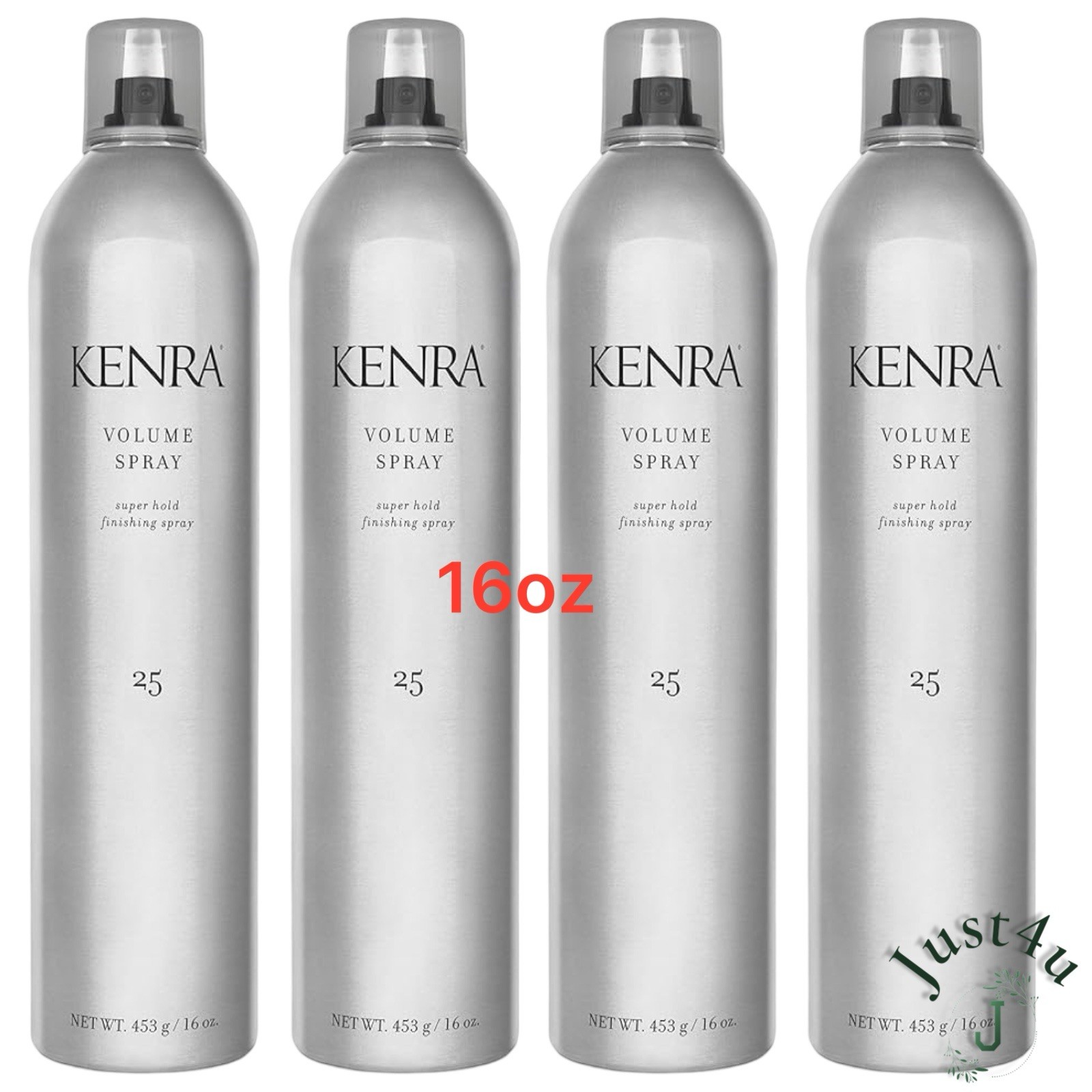 Kenra Volume Spray 25 Super Hold Finishing Spray, 16oz. (4PACK) 80% VOC