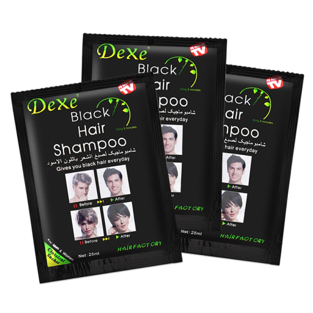 10-100X DEXE Black Hair Shampoo Natural Instant 5-Min Hair Color Dye for Unisex