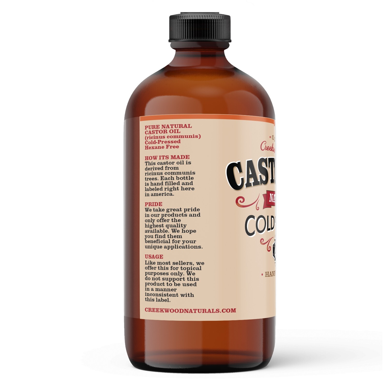 UNDILUTED – Pure Castor Oil – Cold Pressed Hexane Free For Hair Skin Nails