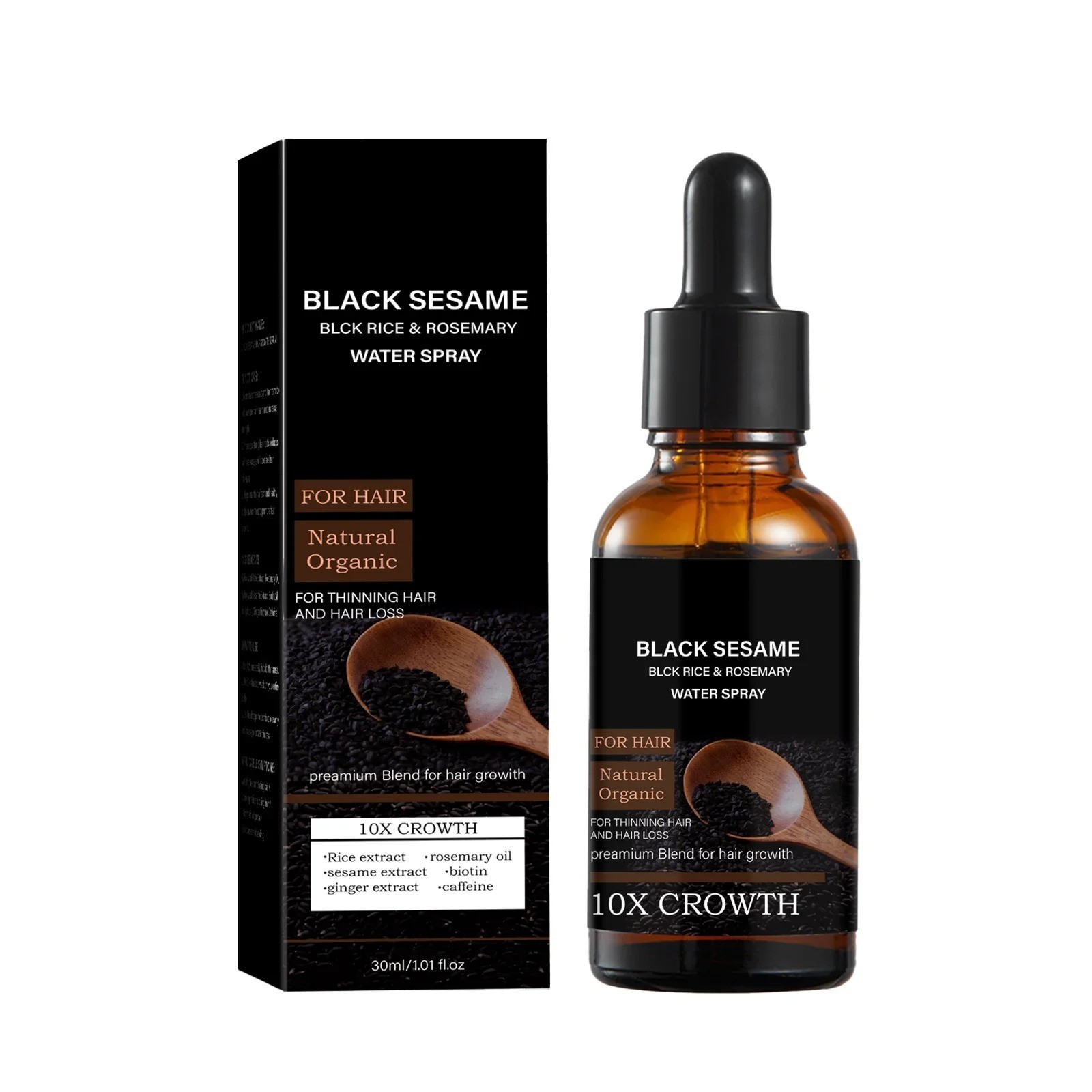 Black Sesame Hair Growth Serum, Black Sesame Hair Growth Oil, Sesame Extract