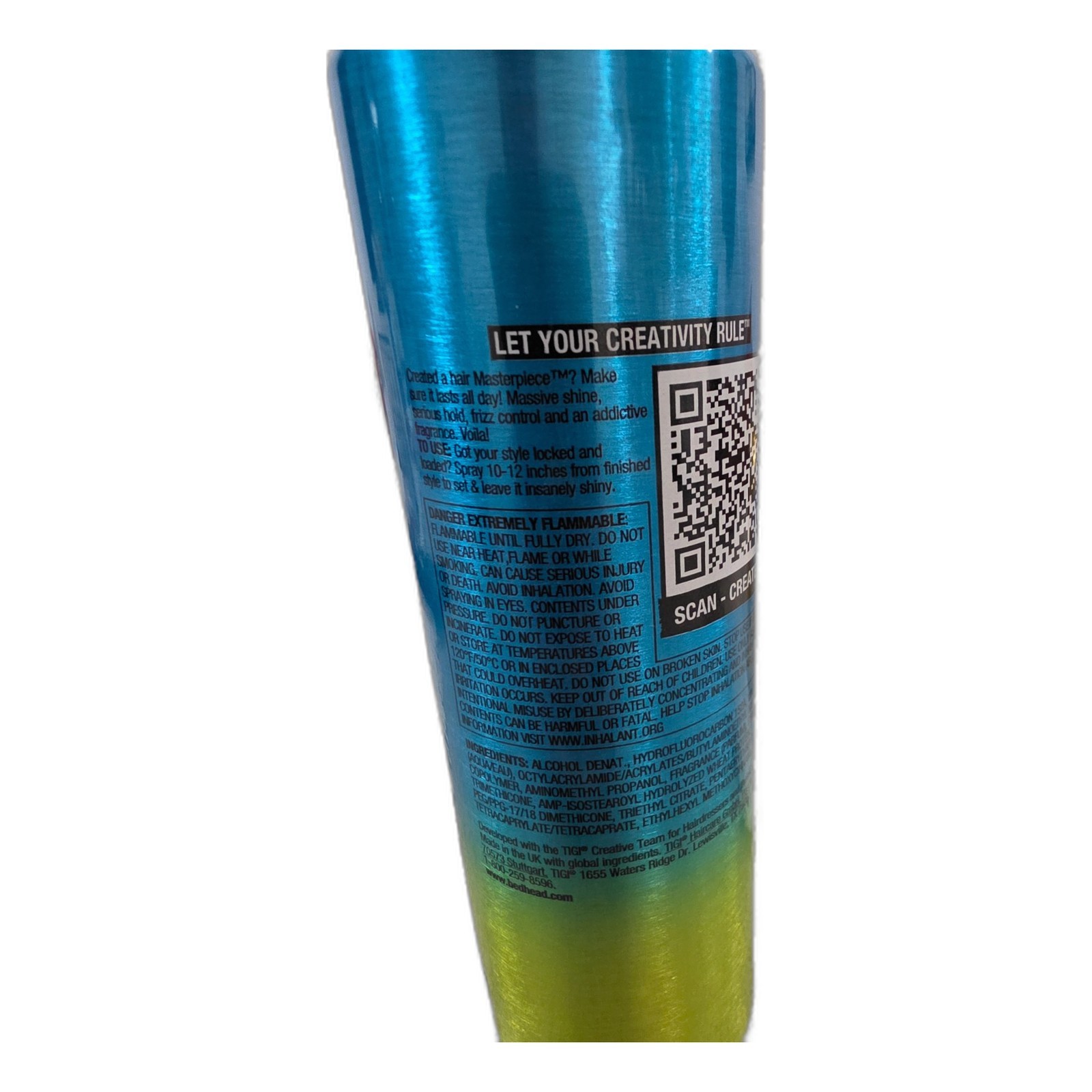 Bed Head TIGI Masterpiece Hairspray Extra Strong Hold Massive Shine Hair Finish
