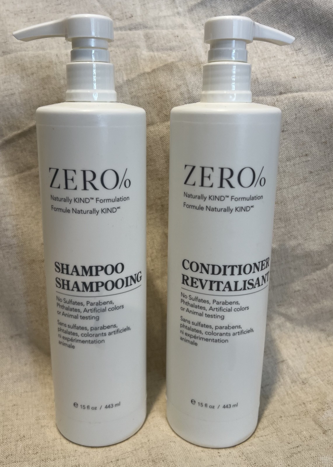 Gilchrist -Soames Zero% Shampoo and Conditioner, Made for Hotels, 15oz Each NEW