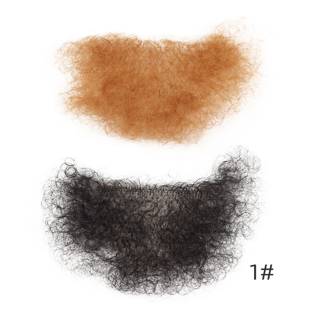 US Stock One Piece Fake Pubic Hair Beard Silicone Doll Wig High Temperature Wire