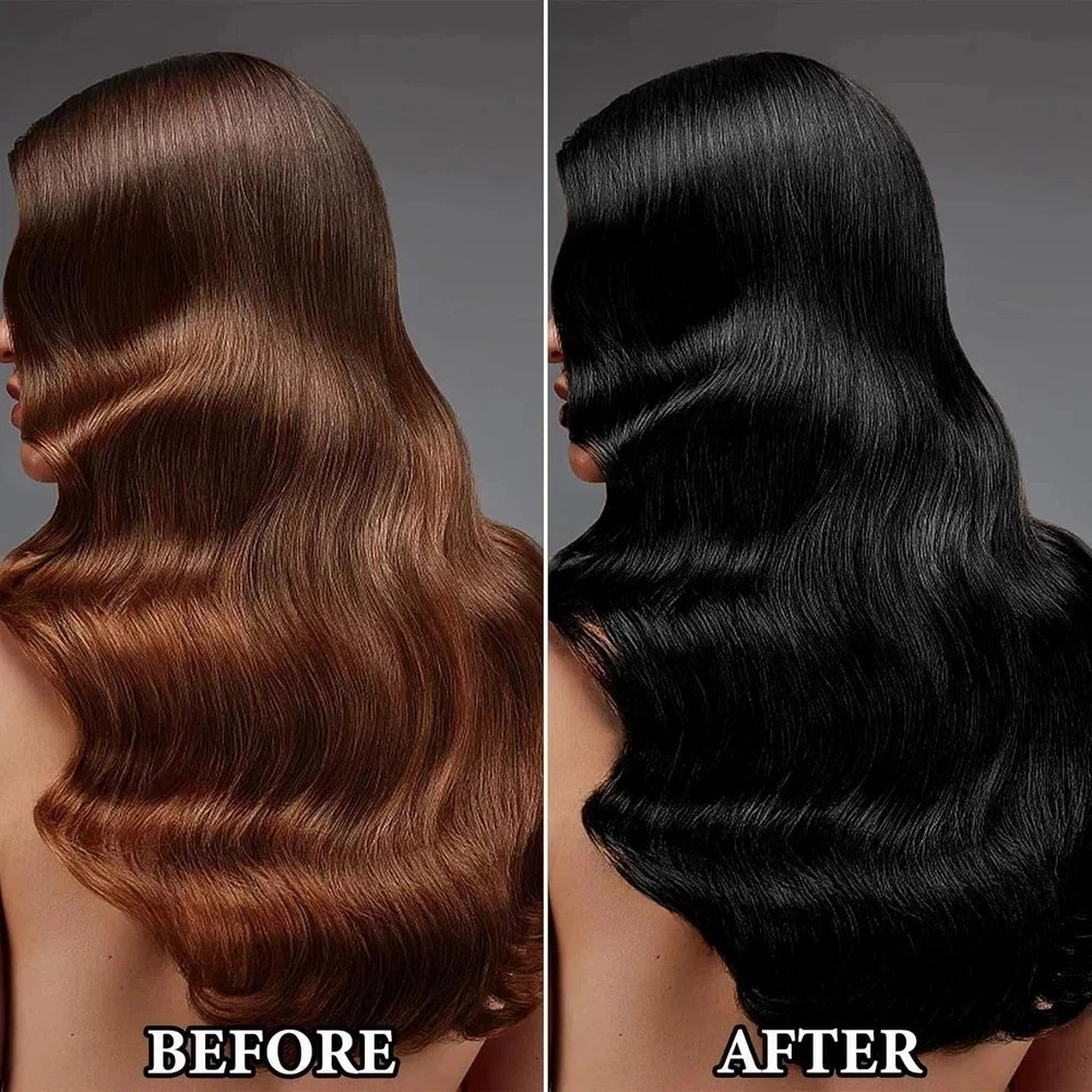 Instant Black Hair Dye Shampoo for Women & Men,3 in 1 Magic Hair Color Shampoo