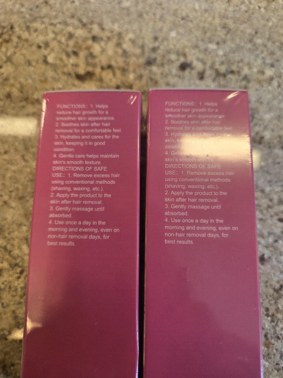 2 Bottles Lumine Organics Hair Removal Formula; Cyperus Cyprus Oil; 2 Oz 60ml
