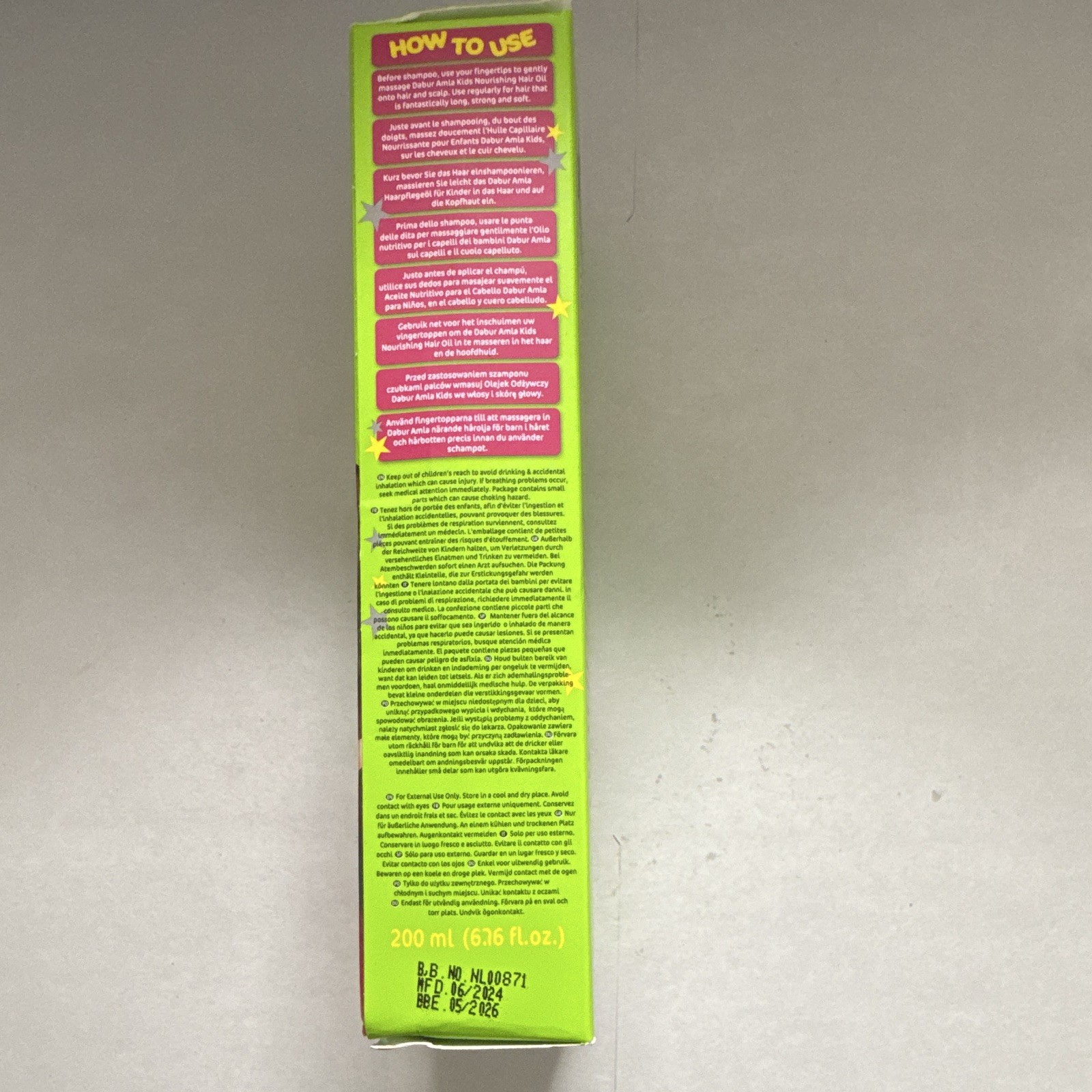 Dabur Amla Kids Nourishing Hair Oil w/ Natural Oils Amla Olive Almond 200ml