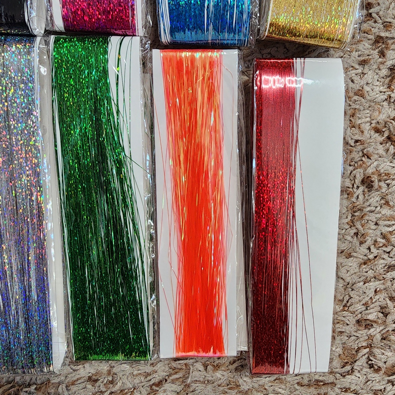 Unbranded Hair Tinsel Set Womens OS Multicolor 10 Pack Sparkle Strands Accessory