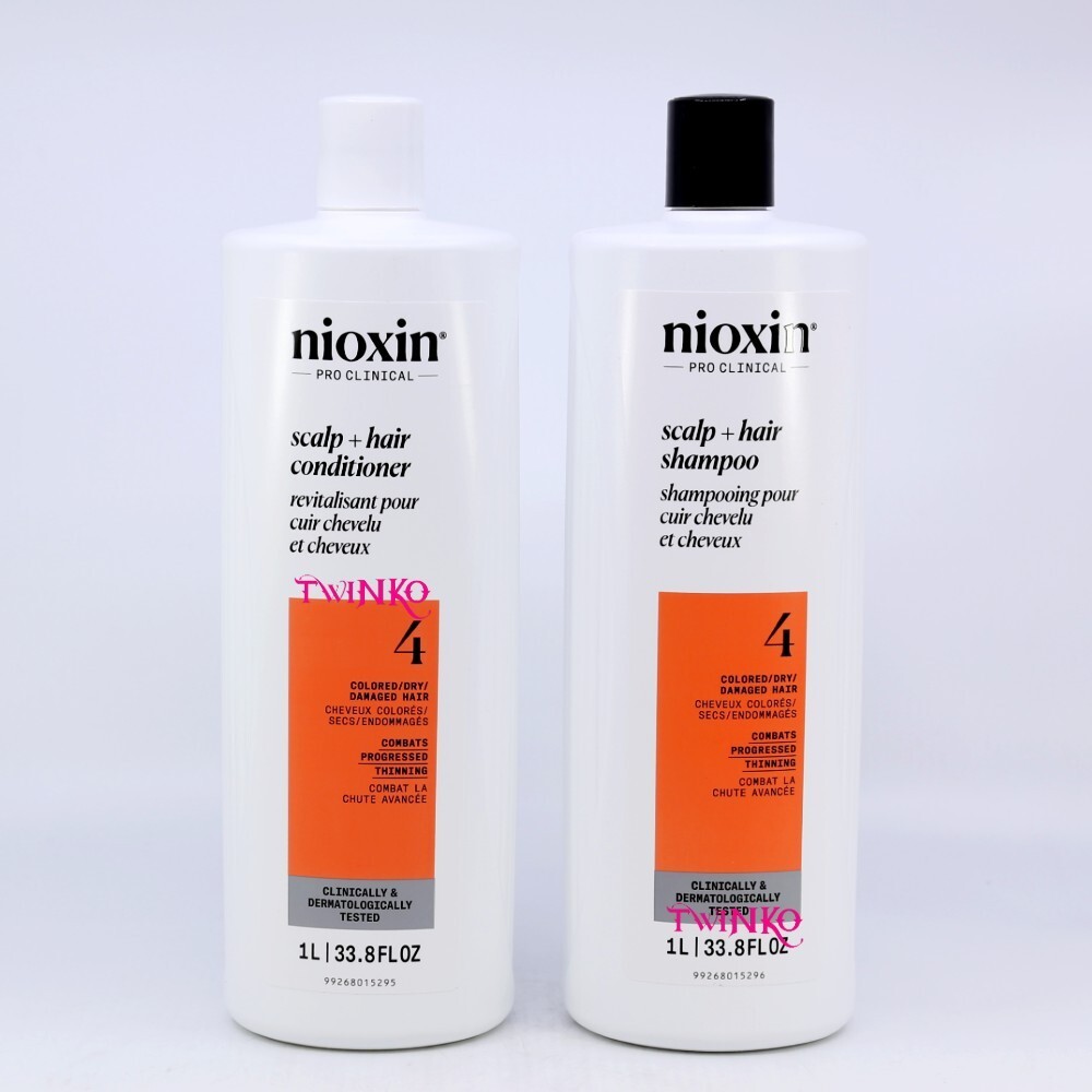 NIOXIN System 4 scalp + hair Shampoo and Conditioner 33.8oz