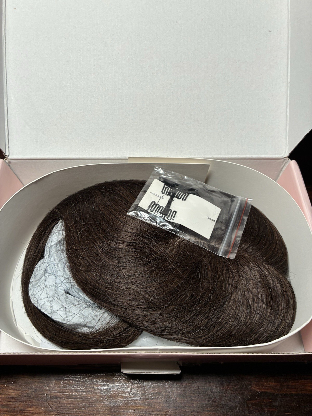 10” Remy Human Hair Topper, Silk Top Clip In, 2B Dark Brown, No Bangs