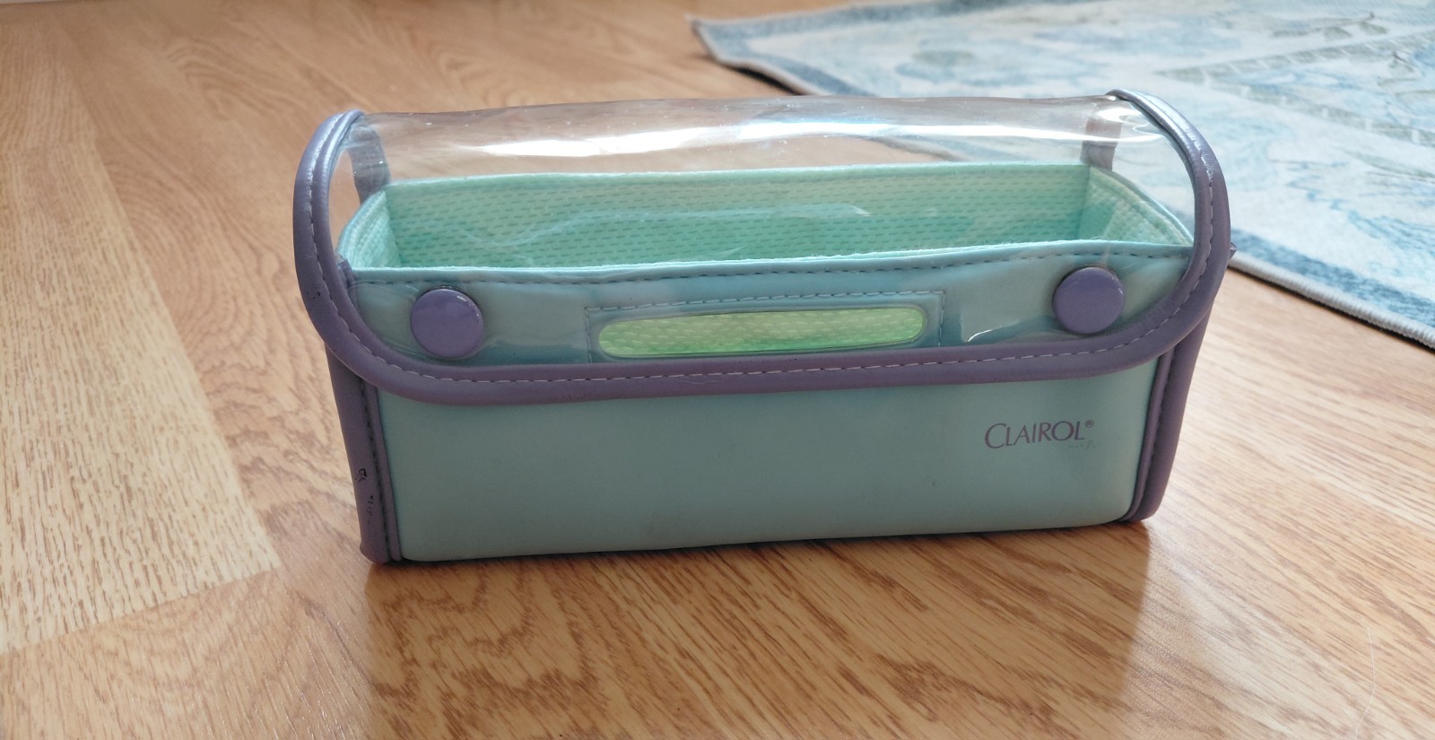 Vintage Clairol TS-8-1 Travel Hot Rollers 1in Dual Voltage Teal Purple White