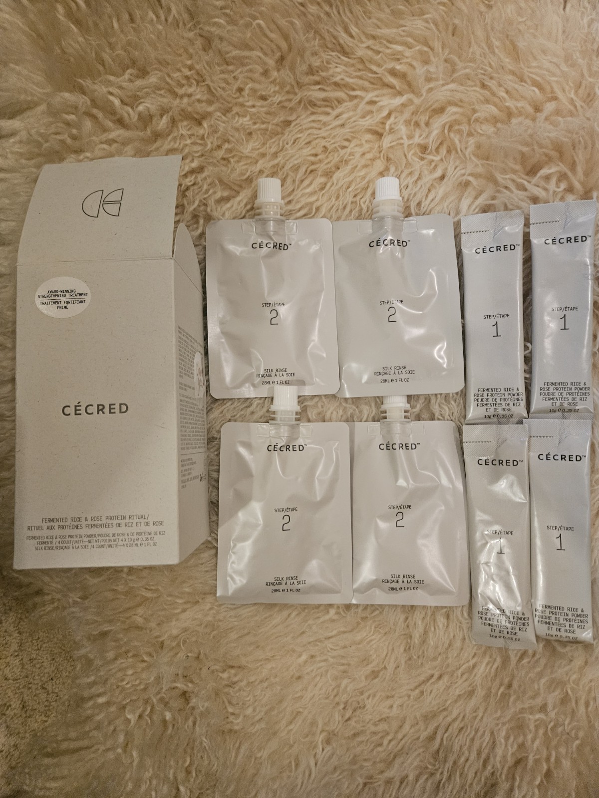 CÉCRED Fermented Rice & Rose Protein Ritual Hair Mask, For All Hair Types (4 ct)