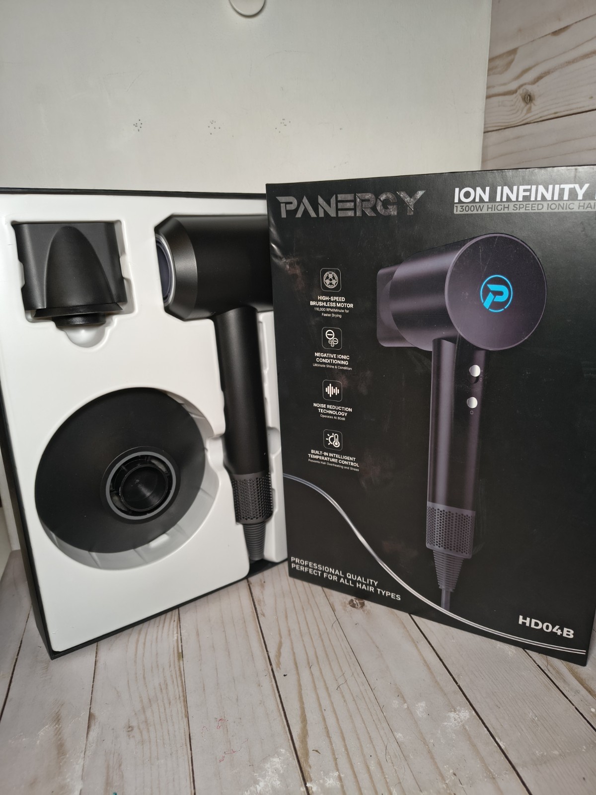 Panergy Ion Infinity Pro 1300w High Speed Ionic Hair Dryer New Open Box