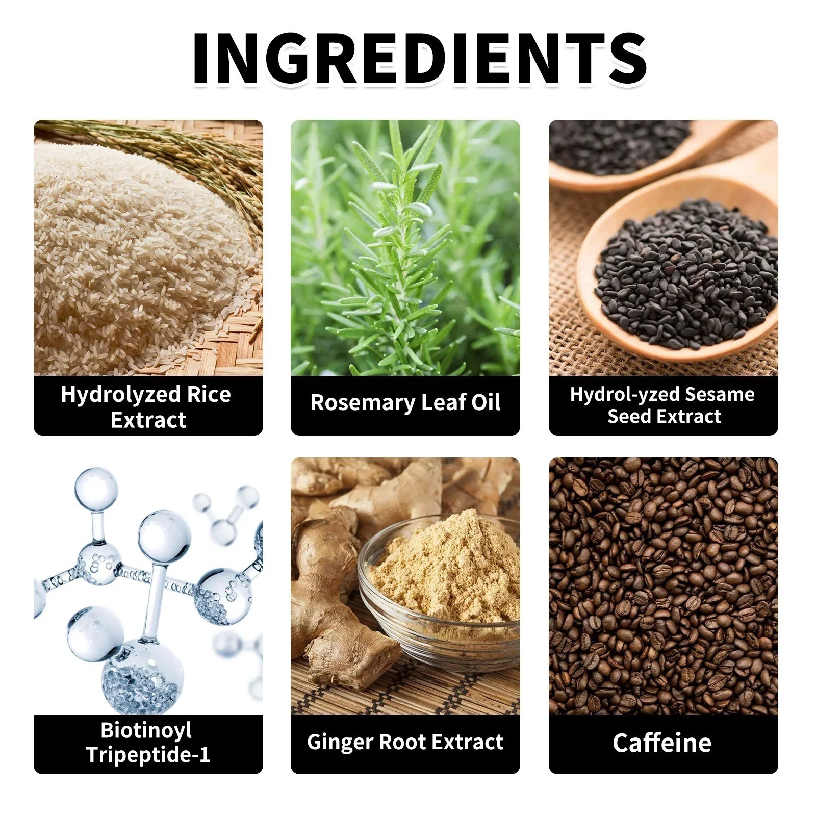 Black Sesame Hair Growth Serum, Black Sesame Hair Growth Oil, Sesame Extract