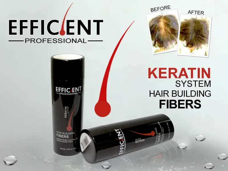 EFFICIENT Hair Loss Powder Concealer Thickening Fiber Black 28g