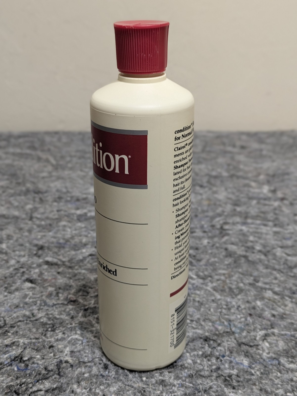 Vintage 80s Clairol Condition Shampoo 15 oz NEW FULL BOTTLE NOS 1986