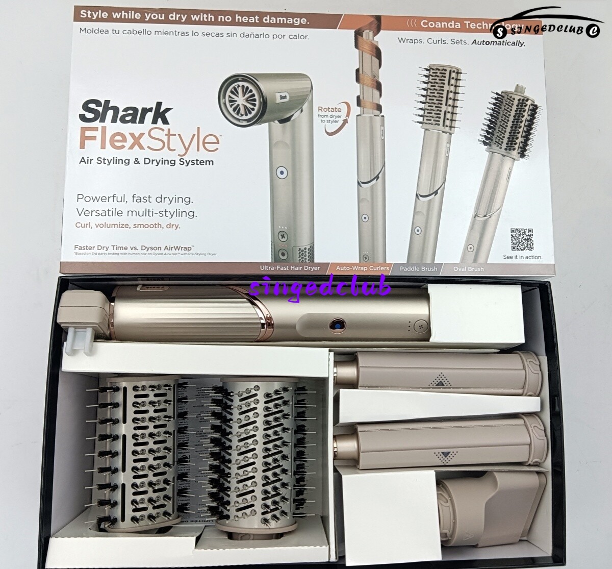 New Shark Flex Style 1300W Air Styling & Drying System – Stone (HD430) US Stock