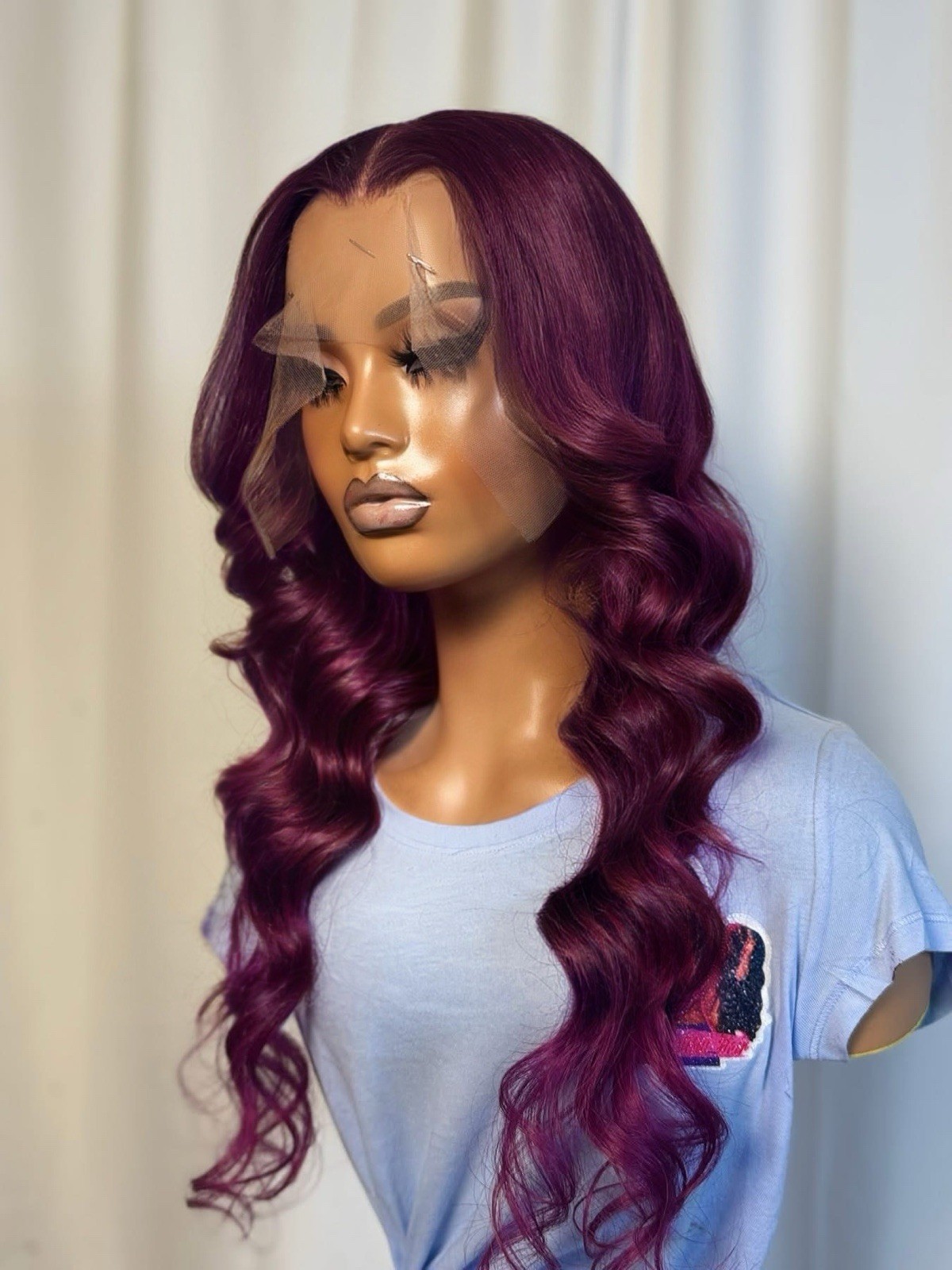 Meeca Unit_Light Burgundy Window Peek 13X6 HD Lace Frontal Human Hair Wig