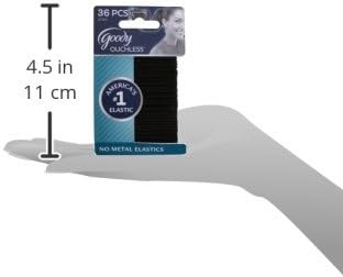 Goody Ouchless Hair Elastics, Black, 36 Count (Pack of 1)