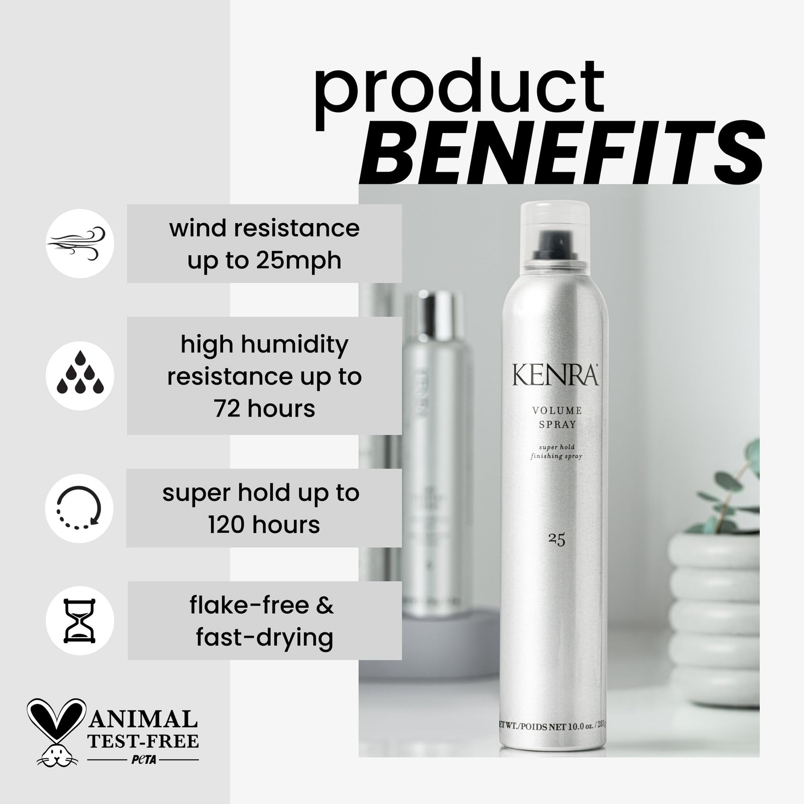 Kenra Professional Volume Spray 25 50% | Super 10 Ounce (Pack of 1), Grey