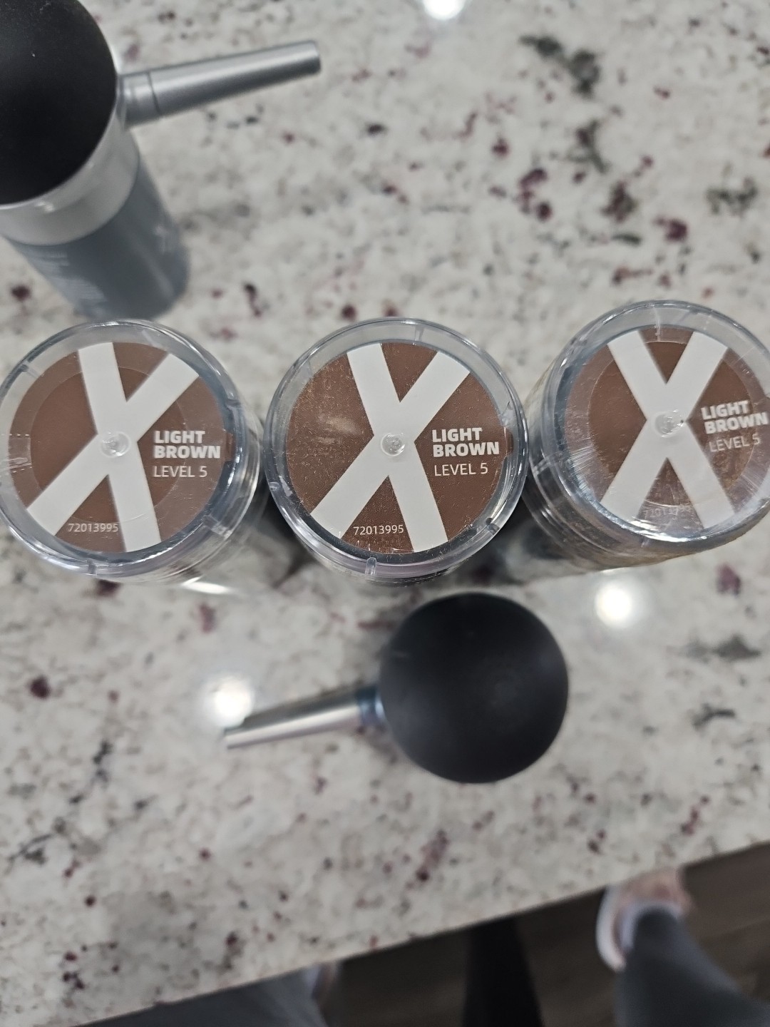 XFusion Keratin Hair Fiber Light Brown .98oz 3 Pack With Pump