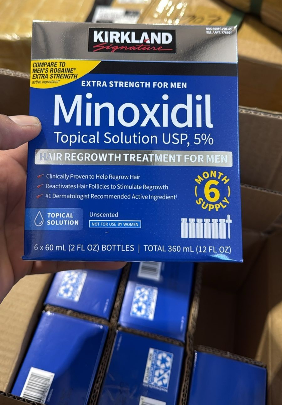 KIRKLAND Minoxidil 5% Extra Strength Men Hair Regrowth Solution 6 Month Supply