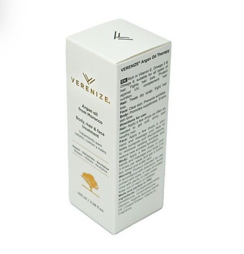 VERENIZE ARGAN OIL FROM MOROCCO BODY, HAIR & FACE TREATMENT 3.38 OZ 1 PACK