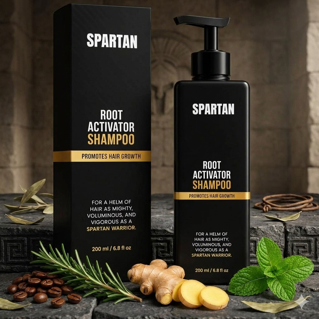 SPARTAN Root Activator Shampoo Hair Growth Thinning Hair Loss Treatment Men