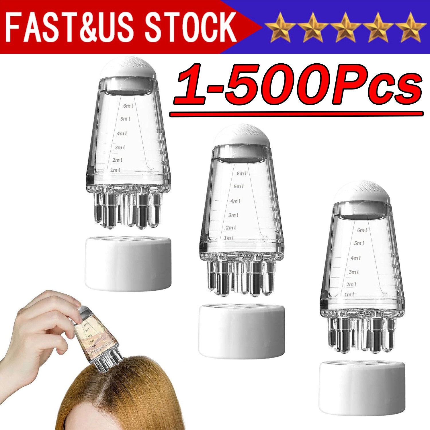 Mini Portable Scalp Applicator Liquid Comb Hair Roots Massage Medicine Comb Hair