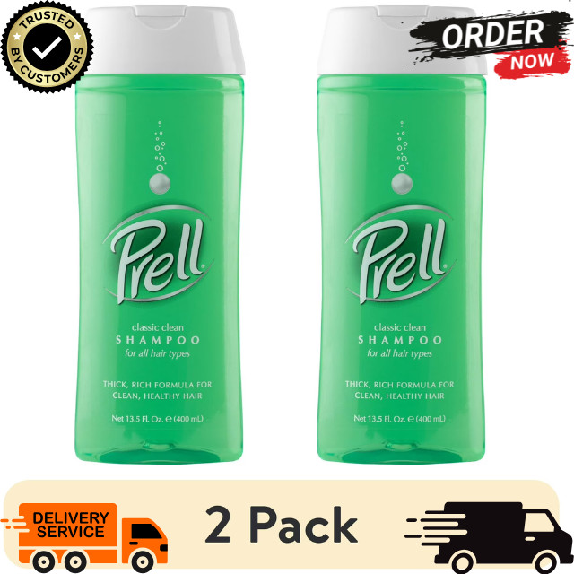 (2 pack) Prell Shampoo Classic 13.5 oz., All Hair Types, Adult