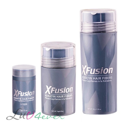 Xfusion Keratin Hair Fibers – Black / Dark Brown / Medium Brown / Light Brown