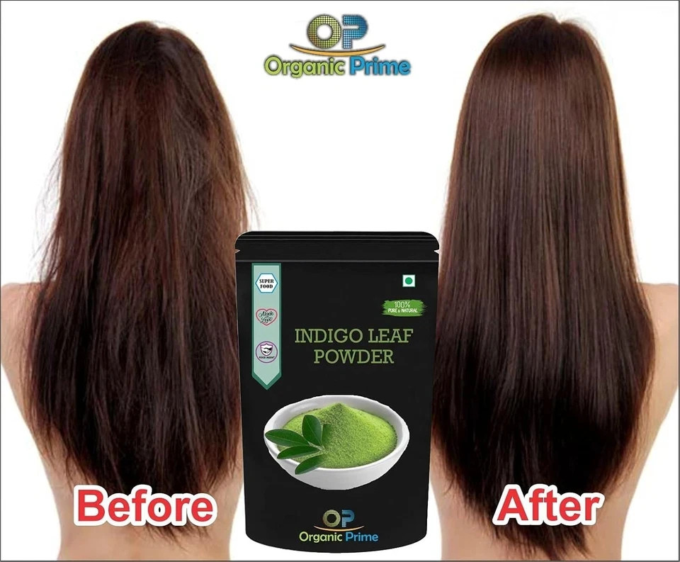 Organic Prime 100% Pure Indigo Powder for Hair Dye | Natural Black Color
