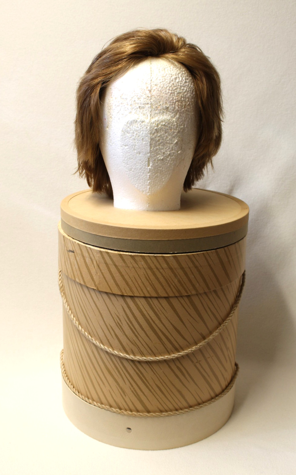 60’s – 70’s SEARS HIGH FASHION WIG BROWN LYRETTE REAL HUMAN HAIR, in W. GERMANY