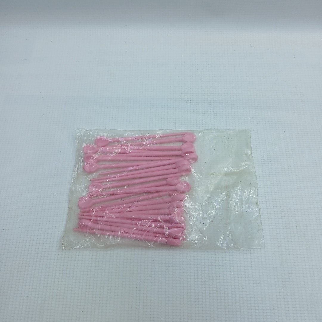 Vntg Unbranded Plastic Hair Roller Pins Lot Of 24 Pink 2 1/2″ L