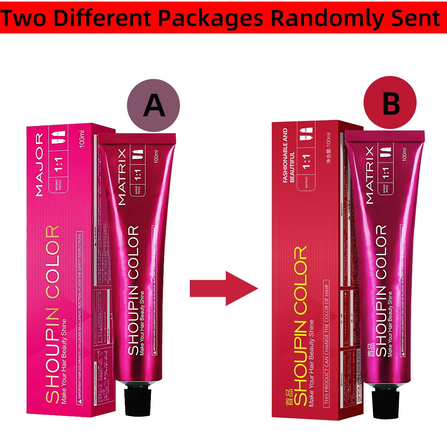 SHOUPIN Hair Coloring Shampoo Micro Tide Color Single Hair Cream 56 Colors 100ml