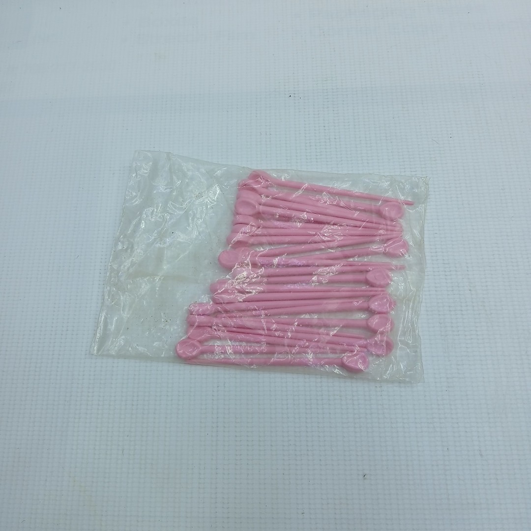 Vntg Unbranded Plastic Hair Roller Pins Lot Of 24 Pink 2 1/2″ L