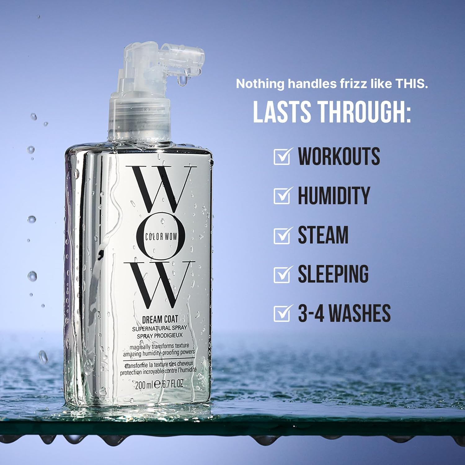 COLOR WOW Dream Coat – Anti-Humidity Frizz Control Spray for Glass Hair | Anti-F